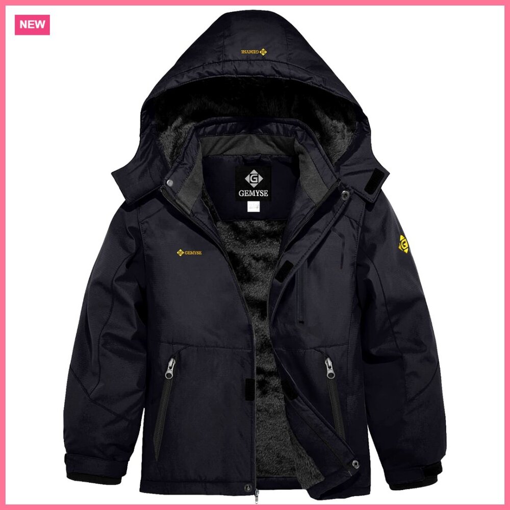 Waterproof Ski Snow Jacket Hooded Fleece Windproof Winter Jacket